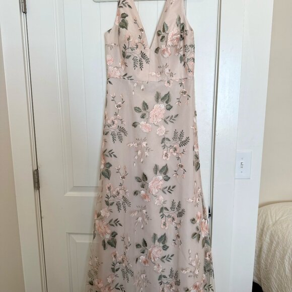 Like new! Jenny Yoo Bridesmaid Dress Tatum in Enchanted Floral Soft Blush - Picture 3 of 7